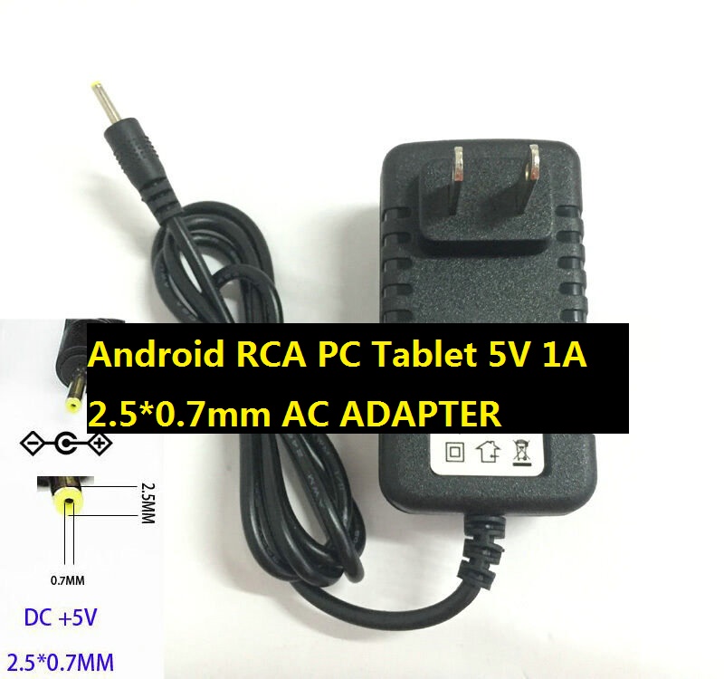 *100% Brand NEW* Android RCA PC Tablet 5V 1A 2.5*0.7mm AC ADAPTER POWER SUPPLY - Click Image to Close